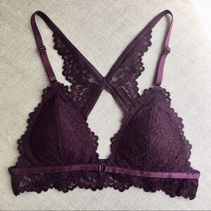 Lace Bralette in Deep Purple